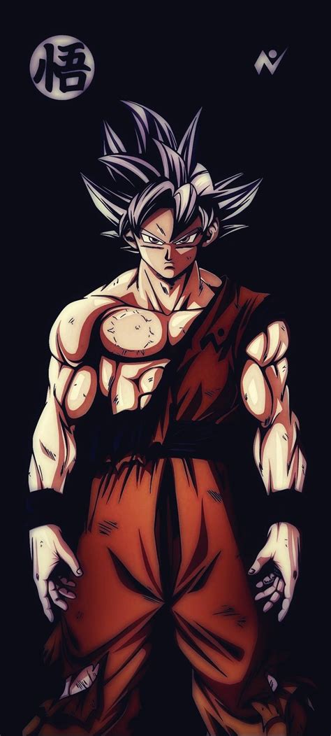 The Dragon Ball Character Is Standing In Front Of A Black Background