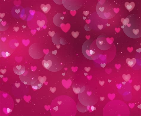 Pink Hearts Bokeh Background Vector Art And Graphics
