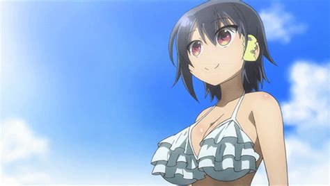 Komori Shuri Komori San Wa Kotowarenai Animated Animated Gif S Girl Bikini Black Hair