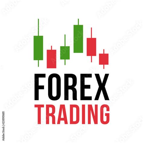 Vector Logo With Candlestick Trading Chart Analyzing In Forex Stock Vector Adobe Stock