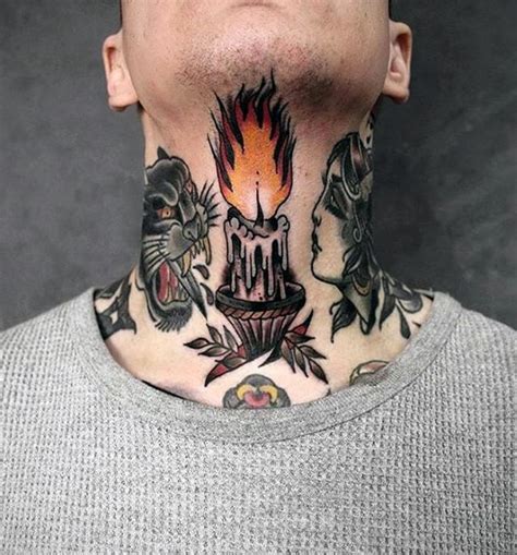 Many say that neck tattoos feel more painful than others, as the skin on the neck is thinner. 50 Traditional Neck Tattoos For Men - Old School Ink Ideas