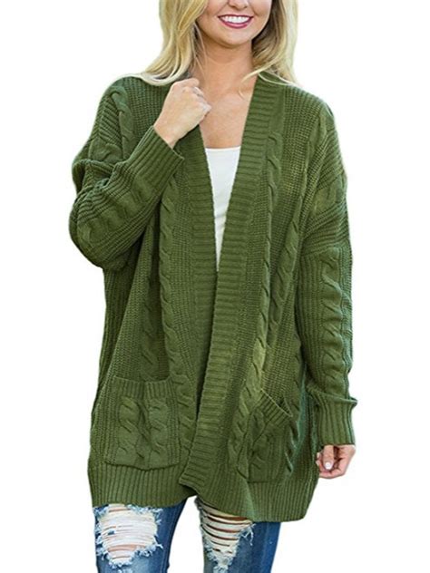 Bellella Plus Size Women Winter Knitwear Baggy Front Open Cardigan