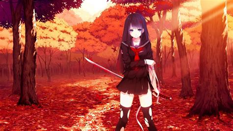 Anime Red Trees Wallpapers Wallpaper Cave