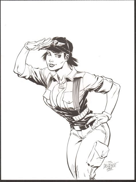 Lady Jaye G I Joe Original Art By Scott Dalrymple Matted Signed