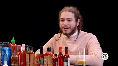 Post Malone Sauces On Everyone While Eating Spicy Wings Hot Ones