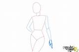 Body Draw Woman Step Drawingnow Steps sketch template