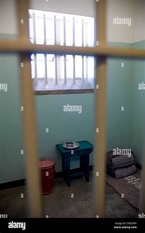 Nelson Mandela S Cell On Robben Island Table Bay Prison Grounds Used For Political Prisoners