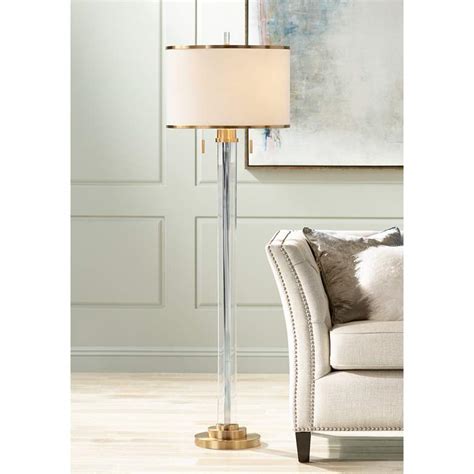 ★ floor lamp floor lamp lamps home kitchen for living room bedrooms bright lighting office with shelves readin gold modern lamps modern style floor lamp from the possini euro design® brand. Possini Euro Cadence Crystal Column Floor Lamp Satin Brass - #15D16 | Lamps Plus