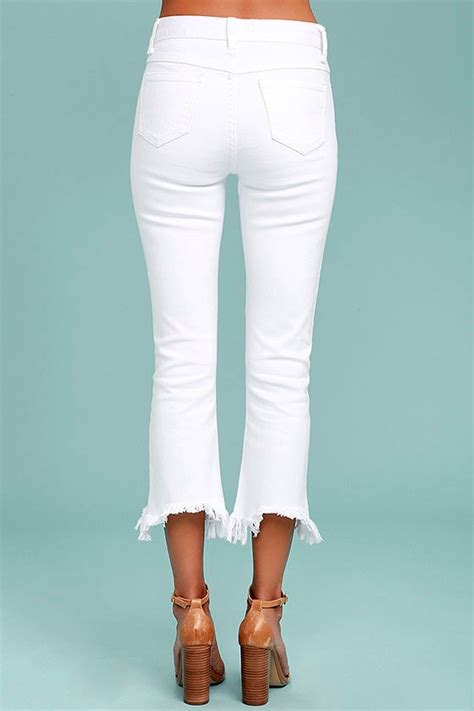Cute White Jeans Distressed Jeans Frayed Jeans Skinny Jeans 8300
