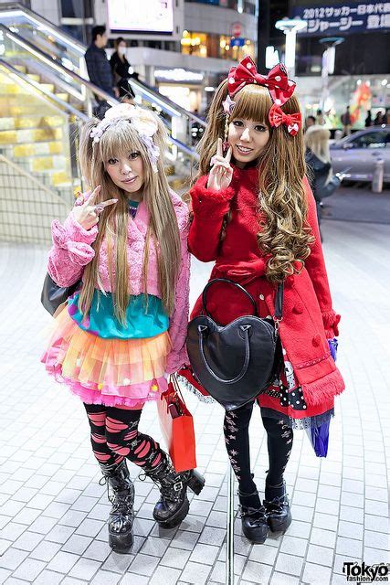 Two Girls With Different Styles In Shibuya Harajuku Street Style