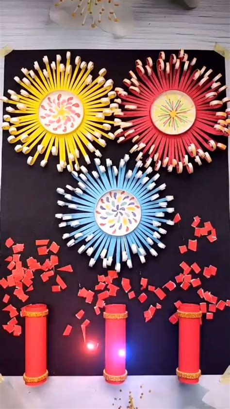 Diy Paper Firework Amazing Paper Craft Ideas 動画 花火 工作 花火 クラフト