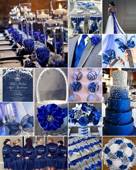 Royal Blue And Silver Wedding