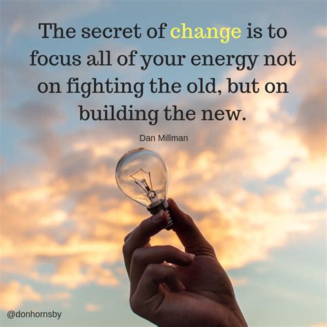The Secret Of Change Is To Focus All Of Your Energy Not On Fighting The
