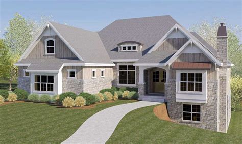 This collection of house plans with walkout basement displays a variety of home styles and layouts, all of which allow for access to the backyard via the basement. Craftsman House Plan with RV Garage and Walkout Basement ...