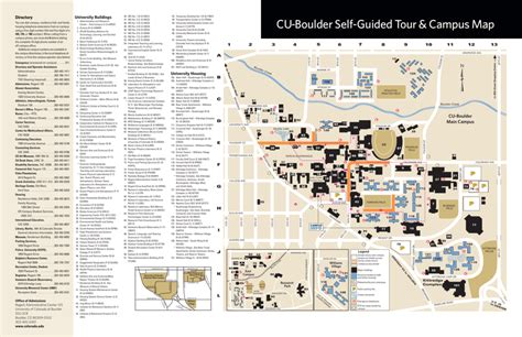 Cu Boulder Self Guided Tour And Campus Map