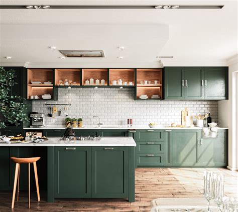 Scandinavian Green Kitchen On Behance