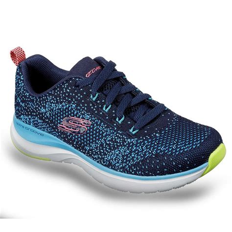 Skechers Ultra Groove Womens Lace Up Trainers Navyblue