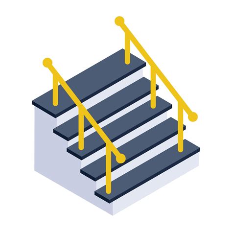 Stairs In Trendy Isometric Icon 6247553 Vector Art At Vecteezy