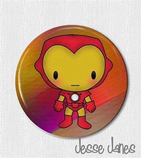 Ironman Avengers Pin Back Button Badge Cabochon Or By Jessejanes 100