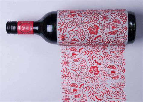 You Can Make Some Pretty Sweet Wrapping Paper With This Bottle Of Mulled Wine By Buddy Creative