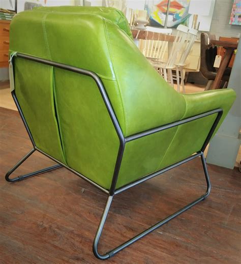 Check out the karna black bonded leather dining chair. Lime Green Leather Club Chair - Kudzu Antiques
