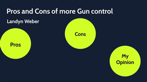 Pros And Cons Of More Gun Control By Landyn Weber