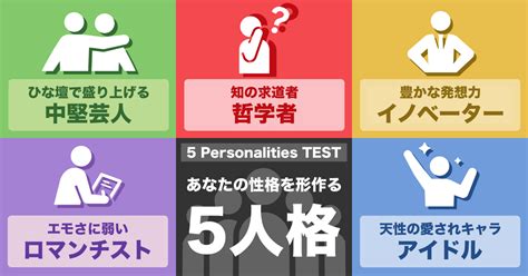 5人格性格診断（無料）｜あなたの性格を形作る5人の人格は？