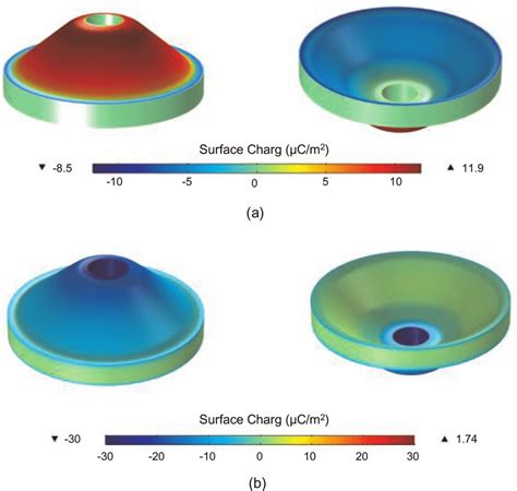 The Simulated Surface Charge Distribution On The Basin Type Spacer At