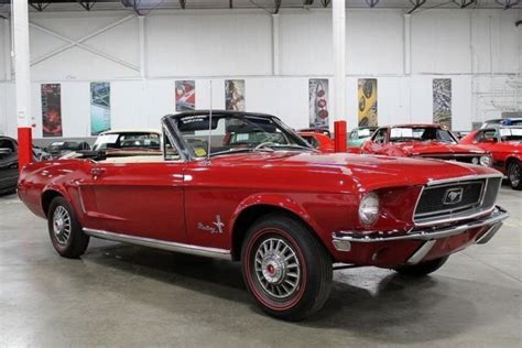 1968 Ford Mustang 75629 Miles Red Convertible 289ci V8 Automatic