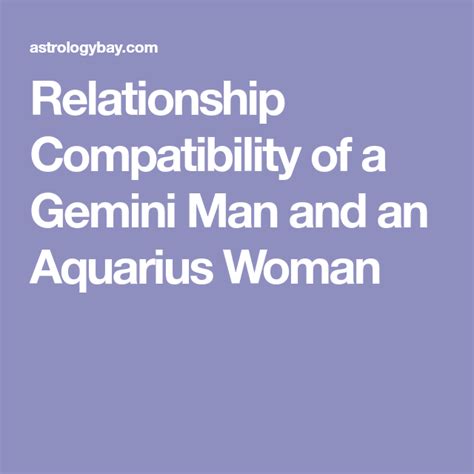 How to attract a cancer man as an aquarius woman: Relationship Compatibility of a Gemini Man and an Aquarius ...