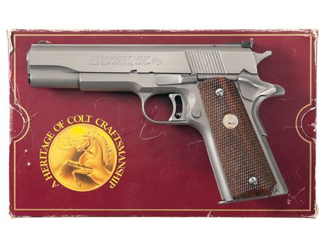 Colt Mk Iv Series 80 Gold Cup National Match Semi Automatic Pistol With Box