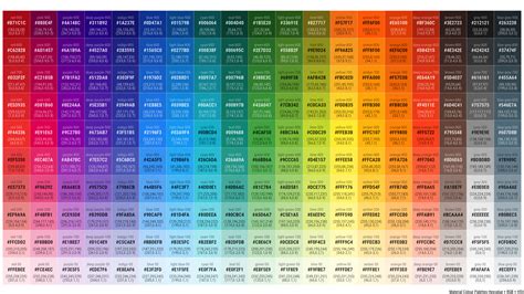 An Image Of The Color Code For Different Colors And Numbers In This