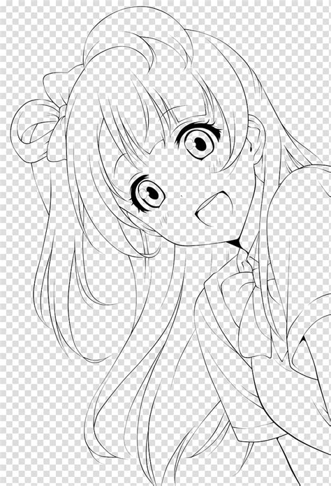 Happy Birthday Kotori Line Art Of Female Anime Character Transparent