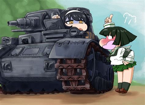 Reizei Mako And Sono Midoriko Girls Und Panzer Drawn By Yunaka