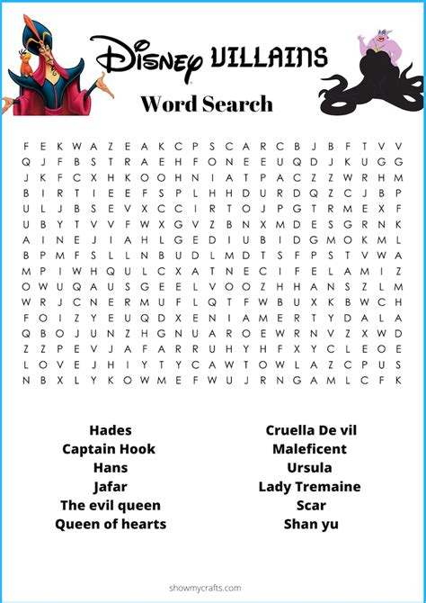 Disney Word Games And Puzzles Show My Crafts Disney Word Word