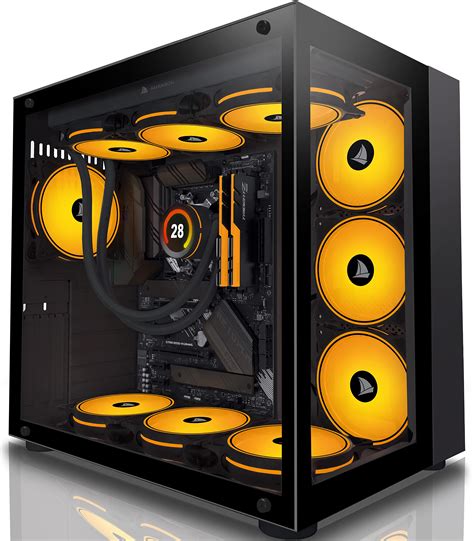 Buy Amanson Pc Case Atx Mid Tower Case Tempered Glass Gaming Computer