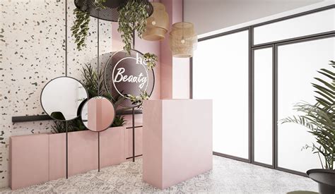 Wnętrze Salonu Piękności Kraków Foorma Salon Interior Design Pink