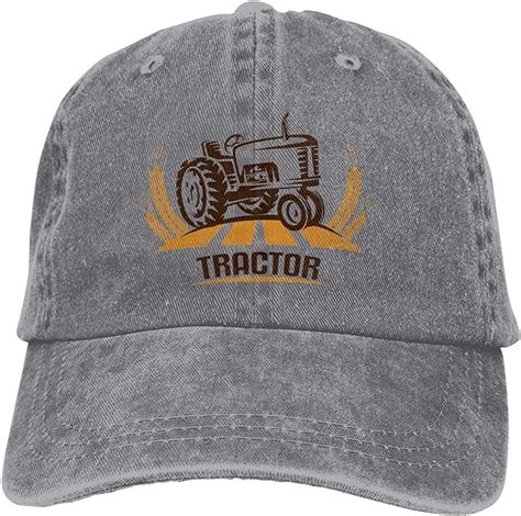 Retro Tractor Dad Hat Adjustable Denim Hat Classic Baseball Cap At