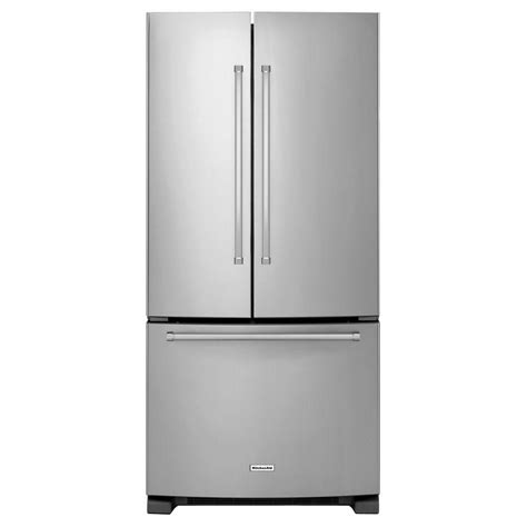 Kitchenaid 221 Cu Ft French Door Refrigerator In Stainless Steel