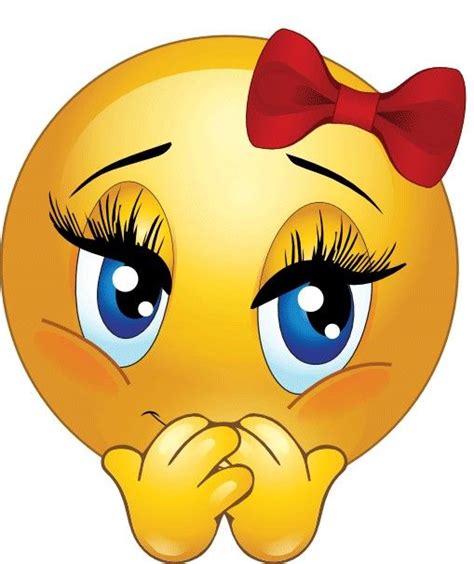 Shy Girl Funny Emoji Emoticon Love Funny Faces Pictures