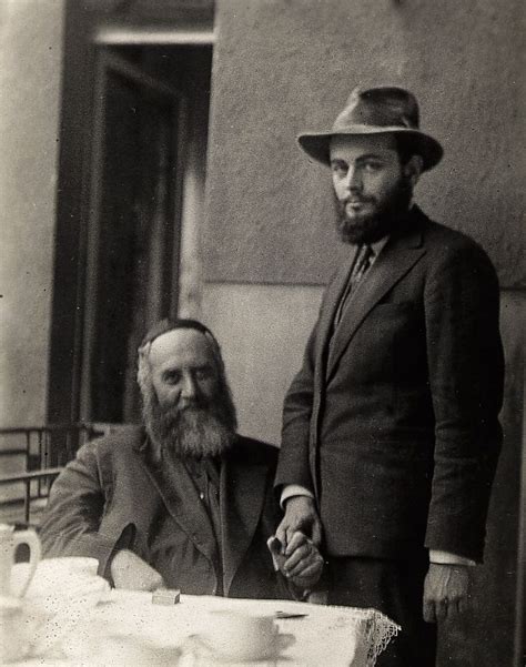 Rebbe Menachem Mendel Schneerson And Previous Rebbe His Father In Law