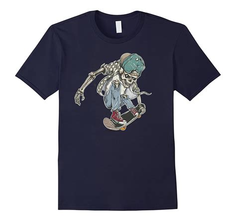 Skeleton Skater Skull Skateboard T Shirt Tee Shirt Cl Colamaga