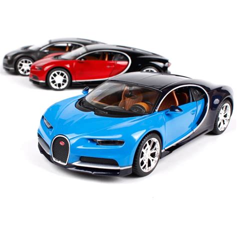 Maisto 124 Bugatti Chiron Blue Diecast Model Racing Car Toy New In Box