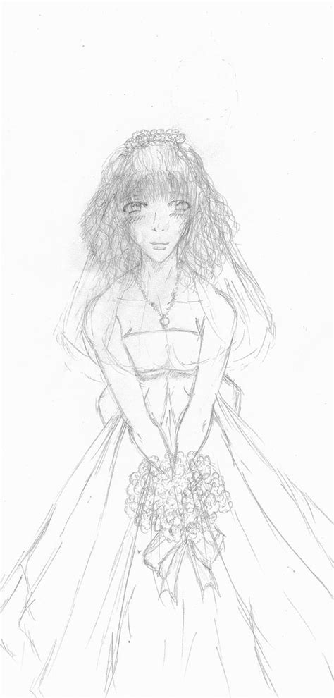 Amies Wedding Dress Line Art By Animepandafreak On Deviantart
