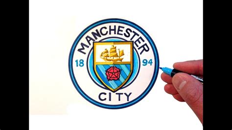 The previous manchester city logo had an eagle and some stars on it. How to Draw the Manchester City F.C. Logo - YouTube