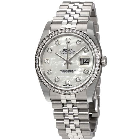 Rolex Oyster Perpetual Datejust 36 Mother Of Pearl Dial Stainless Steel