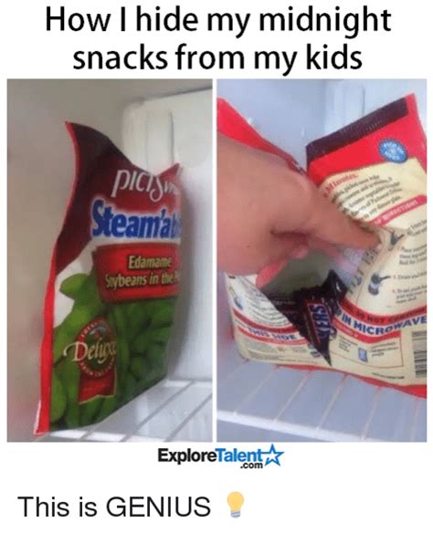 How Hide My Midnight Snacks From My Kids Pica Steamal Edamame Eans In