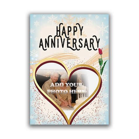 Personalised Anniversary Card Upload Your Own Image And Add Etsy Uk