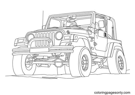 Kleurplaat Oude Auto Kleurplaat Jeep Wrangler Bereken Wat Een All Hot