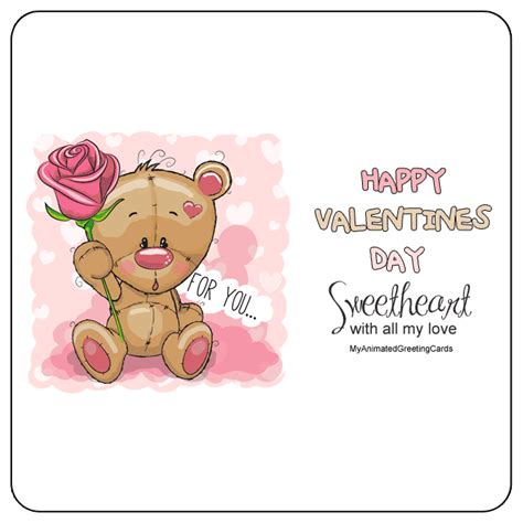 Happy Valentines Day Sweetheart Animated Card